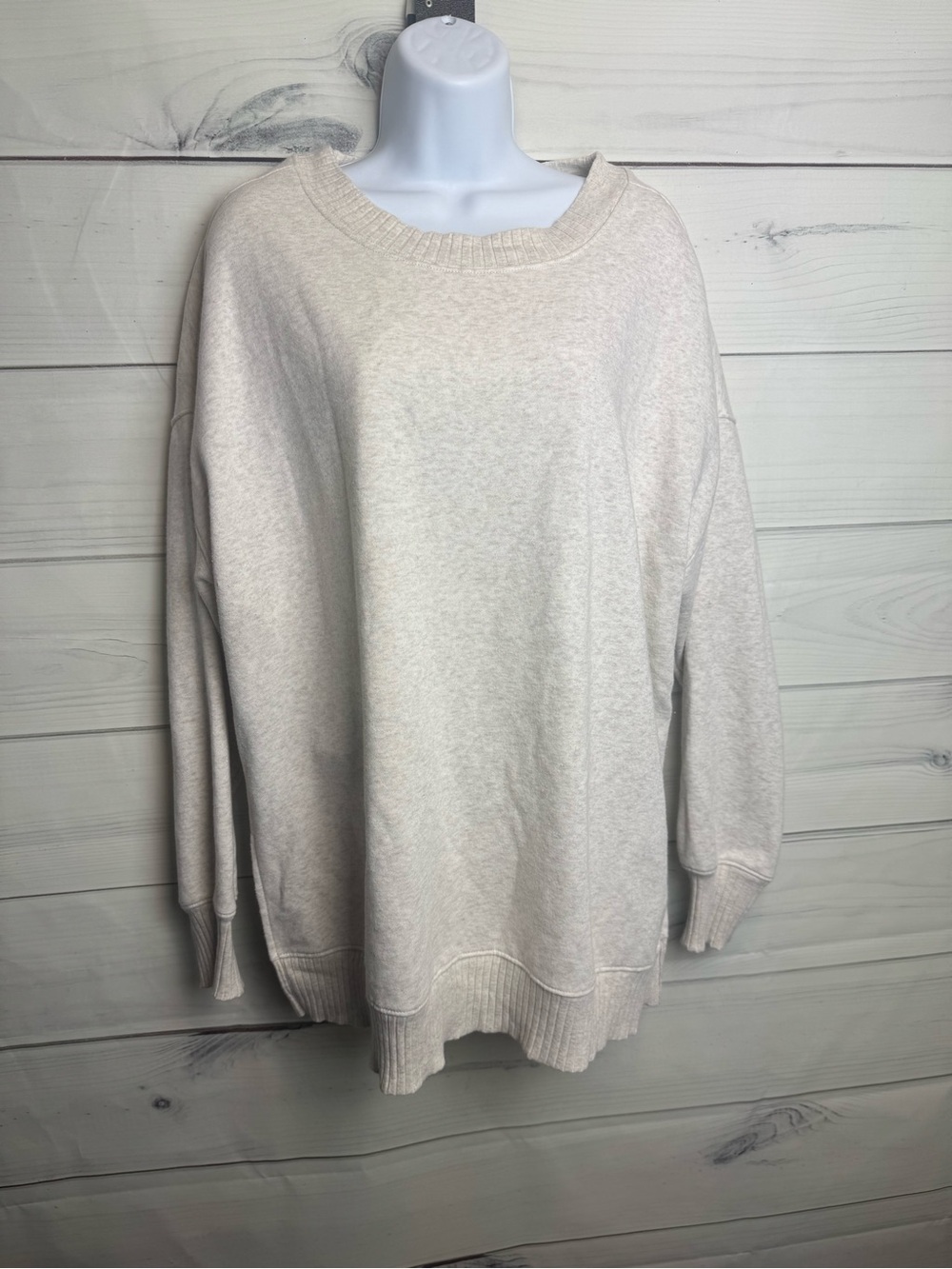 SO Oversized Scoop Neck Sweater - Cream